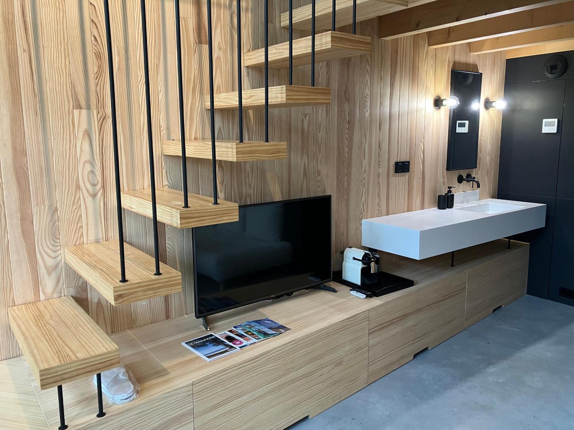 Nouveau - Ecolodge 'Calme Et Nature' - Avec Piscine Au Golf-Lac De Biscarrosse - Couchage 2 Personnes Extérieur photo
